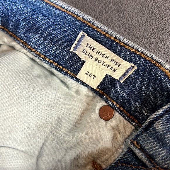 NWT Madewell High Rise Slim Boyjan size 26 Tall - Picture 4 of 10